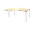 3253310164505-Bureau compact EXPRIM - L180 cm - Retour gauche - Plateau imitation Erable - Pieds blanc (Pieds de renfort obligato-P_79432331_1-0