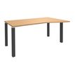 3253310164949-Bureau Vague EXPRIM - L160 cm - Retour droite - Plateau imitation Hêtre - Pieds carbone-P_79432375_1-0
