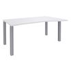 3253310164994-Bureau Vague EXPRIM - L160 cm - Retour droite - Plateau Blanc perle - Pieds alu-P_79432380_1-0