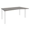 3253310165045-Bureau Vague EXPRIM - L160 cm - Retour droite - Plateau imitation Chêne gris - Pieds blanc-P_79432385_1-0