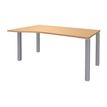 3253310165083-Bureau Vague EXPRIM - L160 cm - Retour gauche - Plateau imitation Hêtre - Pieds alu-P_79432389_1-0