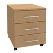 Burocean - Voetsteun - mobiel - 3 lades - beuken