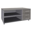 Burocean Exprim Manager - Storage unit - mobiel - 3 lades - aluminium, grijs eiken