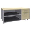 Burocean Exprim Manager - Storage unit - mobiel - 2 lades - esdoornbruin, aluminium
