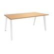 Burocean Steely - Bureau - rechthoekig - beuken - wit basis