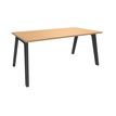 3253310162136-Bureau simple STEELY - L180 cm - Pieds carbone - plateau imitation Hêtre-P_79432494_1-0
