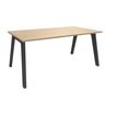 3253310162174-Bureau simple STEELY - L180 cm - Pieds carbone - plateau imitation Chêne clair-P_79432498_1-0