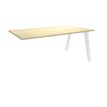 3253310162419-Bureau simple STEELY - L160 cm - Bureau suivant - Pieds blanc - plateau imitation Erable-P_79432522_1-0