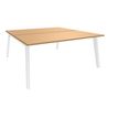 3253310162594-Bureau double STEELY - L120 cm - Double face Depart - Pieds blanc - plateau imitation Hêtr-P_79432540_1-0