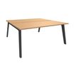 Burocean Steely - Bureau - rechthoekig - beuken - koolstof basis