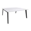 Burocean Steely - Bureau - rechthoekig - parelwit - koolstof basis