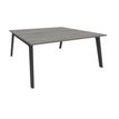 Burocean Steely - Bureau - rechthoekig - grijs eiken - koolstof basis