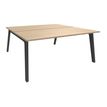 Burocean Steely - Bureau - rechthoekig - licht eiken - koolstof basis