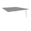 Burocean Steely - Bureaucomponent - rechthoekig - grijs eiken - wit basis