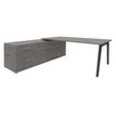 Burocean Steely Manager - Tafel - L-vormig (links) - grijs eiken