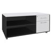 Burocean Steely Manager - Storage unit - mobiel - 2 lades - koolstof, parelwit