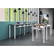 3253310158719-Table Lounge 4 pieds - L120xH105xP80 cm - Pied blanc - plateau imitation chêne gris-P_79432758_2-1