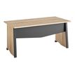 Bureau MAMBO - 140 cm - Pieds panneaux - Chêne Sonoma/noir