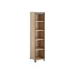 3483600874375-Colonne bibliothèque MAMBO - L42 x H187 x P46 - 4 étagères - Chêne Sonoma/noir-P_79433389_1-0