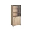 Gautier office MAMBO - Boekenkast - 3 planken - 2 deuren - onderdeelplank - sonoma eiken