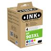 Inktcartridge compatible HP 903XL - pack de 4 - noir, cyan, magenta, jaune - Ink K10452W4 