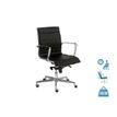 Dileoffice Acer+ - Stoel - low-back - armsteunen - kanteling - draaibaar - 85% polyurethane, 15% cotton - zwart
