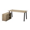 3483600940513-Bureau manager MAMBO avec retour gauche - 160 cm - Chêne Sonoma/noir-P_79439520_1-0