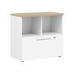 Gautier office YES! - Storage unit - onderdeelplank - wit, naturel eiken