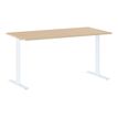 3483600857866-Bureau YES ! - 80 cm - Pieds ajustables blancs - Chêne-P_79440918_1-0