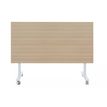 3483600875525-Table de réunion mobile et rabattable YES ! - 120 cm - Pieds blancs - Chêne-P_79440967_3-2