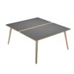 2012349512951-Bureau Bench LEONARDO - L120 x H74 x P168 - Pieds bois - Anthracite chants chêne-P_79441788_1-0