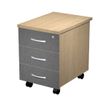 Artarredi Presto - Voetsteun - mobiel - 3 lades - melamine - zwarte as