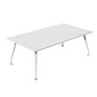 Artarredi Plaza TA-200 - Tafel - rechthoekig - wit - wit aluminium (RAL 9006) basis