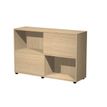 Artarredi Tetris - Boekenkast - 4 planken - 2 deuren - spaanplaat - eiken