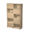 2012349515204-Bibliothèque haute TETRIS  - L120 x H190,6 x P35 - Corps et portes chêne-P_79441900_1-0