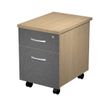 Artarredi Flex - Voetsteun - mobiel - 2 lades - melamine - antraciet, eiken