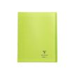 Clairefontaine Koverbook - Notitieboek - geniet - 240 x 320 mm - 24 vellen / 48 pagina's - Seyès - groen - polypropyleen (PP)