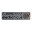 3130630671701-Exacompta - Plaque de signalisation Surveillance électronique - 165 x 44 mm - aluminium brossé-Avant-0