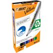 BIC Velleda ecolutions 1701 - Marker - niet permanent - voor whiteboard - zwart, rood, blauw, groen - inkt op alcoholbasis - 1.5 mm - pak van 4