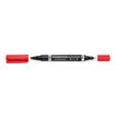 4007817348000-STAEDTLER LUMOCOLOR Duo - Marqueur permanent - double pointe fine et moyenne - rouge--1