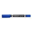 STAEDTLER Lumocolor duo - Stift met dubbele punt - permanent - blauw - 1.5 mm / 0.6 mm - gemiddeld / fijn