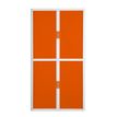 Paperflow easyOffice - Keukenkast - 4 planken - 4 deuren - metaal, polypropyleen, high-impact tinted polysterene - wit, oranje