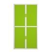 Paperflow easyOffice - Keukenkast - 4 planken - 4 deuren - metaal, polypropyleen, high-impact tinted polysterene - wit, groen