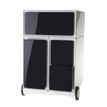 3660141926149-Caisson de bureau mobile EASYBOX - 4 tiroirs mixtes - Noir--0