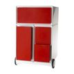 Paperflow - Voetsteun - mobiel - 4 lades - rood