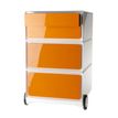 Paperflow - Voetsteun - mobiel - 4 lades - oranje