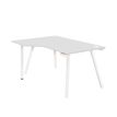 3483600495570-Bureau compact à gauche SUNDAY - 160 cm - Pieds trapèze - Gris--0