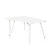 Gautier office Sunday - Tafel - rechthoekig gebogen (links) - wit