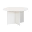3483600495761-Table rectangulaire avec côtés arrondis SUNDAY - Blanc--0