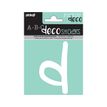 Pickup Déco Zoé - Étiquette autocollante 110 mm - Lettre D - blanc